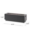 Modern Outdoor Iron Propane Fire Pit, 50, 000 Btu, Sleek Design - Brown / Gold - Image 3