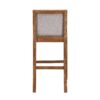 Bar Stools (Set of 2), Rubber Wood Frame, Retro Bar Chairs Suitable For Kitchen Island - Beige / Wood - Image 7