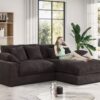 Mystic - Reversible Sectional Sofa Chaise - Dark Chocolate - Image 10