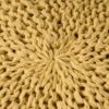 Yuny - Knitted Cotton Round Pouf With Modern Design - Yellow - Image 7