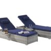 Outdoor Sofa Pe Rattan Furniture Deck Chair - Gray - Image 6