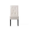 Carter - 5 Tuft Dining Chair With Button Tufted Backrest And Espresso Legs - Ivory - Image 2