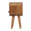 Extra Mini Curve Open Slot Nightstand - Oak - Image 4
