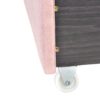 Queen Size Storage Bed Linen Upholstered Platform Bed & Two Drawers - Pink - Image 10