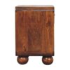 Open Woven Bedside Table, 1 Drawer - Chestnut - Image 7