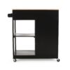Lanier - Kitchen Cart With Wheels - Black - Image 14