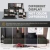 Modern Oversized Modular Sectional Sofa With 2 Ottoman And 2 Seat, Sparkling Chenille Fabric Soft Cushion Sofa With 4 Pillows, 4 Pieces Diy Combination Tufted Sofa, No Assembly Required - Black - Image 15