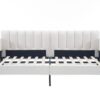 Elena - Twin Boucle Upholstered Daybed, Ribbed Tufted Backrest - Ivory - Image 2