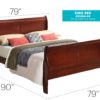 King Bed Charming Traditional - Cherry - Image 2