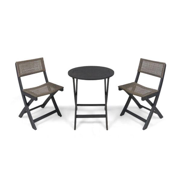 Evergreen - Outdoor Dining Set With Dining Table And 2 Chair - Gray