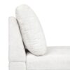 Fabric Upholstered Chaise Lounge With Iron Bracket Legs - Ivory - Image 11