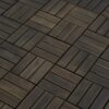Acacia Wood Interlocking Deck Tiles Checker Pattern Outdoor Flooring - Dark Brown - Image 12