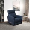 Carson - Swivel Glider Suede Recliner Chair - Midnight Blue - Image 6