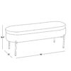 Chloe - Contemporary / Glam Bench - Chrome / Black - Image 12