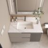 Bianco Carrara Venato 37" Marble Vanity Top With Pre Drilled Faucet Hole And Undermount Sink - White - Image 2