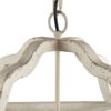 4 Light Wood Chandelier, Hanging Light Fixture With Adjustable Chain For Kitchen, Bulb Not Included - Cream White - Image 9