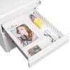 Modern 3 Drawer Mobile Filing Cabinet With Lock, Metal Office Storage, Legal / Letter Size - White - Image 18