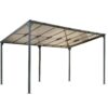 Outdoor Wall Mounted Gazebo With Sloped Roof Design, Uv Protection, And Durable Iron Frame - Gray - Image 9