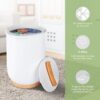 Towel Warmers, Luxury Bucket Towel Warmers, Large Towel Warmers For The Bathroom, Fits Up To 2 Oversized Towels - White - Image 16