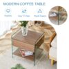 Elegant Bedside Table With Drawers And Transparent Tempered Glass Sides - Wood - Image 7