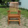 Acacia Indoor Rocking Chair, Outdoor Solid Patio Furniture New Style - Light Brown - Image 24