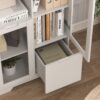 Modern Painted Cabinet With Glass Doors And Drawer - White - Image 11