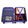 Expandable Hardshell Suitcase Double Spinner Wheels Pp Luggage Sets Lightweight Durable Suitcase With Tsa Lock, 3 Piece Set (20/24/28) - Purple - Image 15