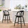 Breda - Turned Bubble Spindle Low Back Counter Stool - Black - Image 7