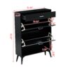 Shoe Cabinet, Shoe Storage Shelves - Black - Image 12