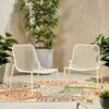 Kincaid - Stackable Iron Chair Outdoor Seating - Matte White - Image 4