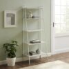 Modern Ladder Bookshelf - White / White - Image 5