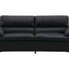 Eilene - Top Grain Leather Loveseat - Black - Image 2