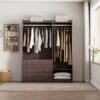 Open Wardrobe Storage For Bedroom - Brown - Image 24