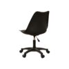 Pp With Wheels Adjustable Height Office Chair For Study, Modern Armless Swivel Plastic Chair For Living Room - Black - Image 8