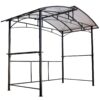 Grill Gazebo 8X5Ft, Outdoor Patio Canopy, Bbq Shelter With Steel Hardtop And Side Shelves - Black - Image 10