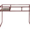 Yasin - Glass Top Writing Desk - Red - Image 4