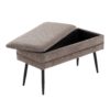 Neapolitan - Contemporary Storage Bench - Black / Brown - Image 2