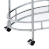 Jinx - Clear Glass Serving Cart - Silver - Image 4