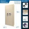 0.82 Cubic Ft Biometric Wall Safe - Beige - Image 10