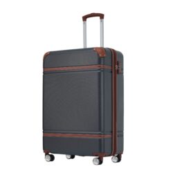20" Luggage 1 Piece With Tsa Lock, Lightweight Suitcase Spinner Wheels, Carry On Vintage Luggage - Black