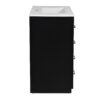 Bathroom Vanity With Ceramic Sink Combo, Frame Bathroom Storage Cabinet, Freestanding Vanity Set With 3 Drawers & Soft Closing Doors - Black - Image 15