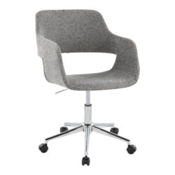 Margarite - Contemporary, Task Chair - Chrome / Gray
