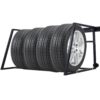 Heavy Duty Adjustable Garage Wall Multi-Tire Rack Storage - Black - Image 5