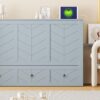 Queen Size Murphy Bed With USB Port, Large Drawer, And Wardrobe / Desk Combo Versatile Cabinet Bed - Gray - Image 23