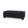 Textured Fabric Ottoman Bench With Hinged Lid - Dark Blue - Image 13