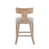 Counter Stools (Set of 2), Upholstered Counter Height Bar Stools With Solid Rubber Wood Frame, Backrest, Footrest, Armless Barstools For Home Bar, Kitchen Counter - Pebble Linen / Natural - Image 14