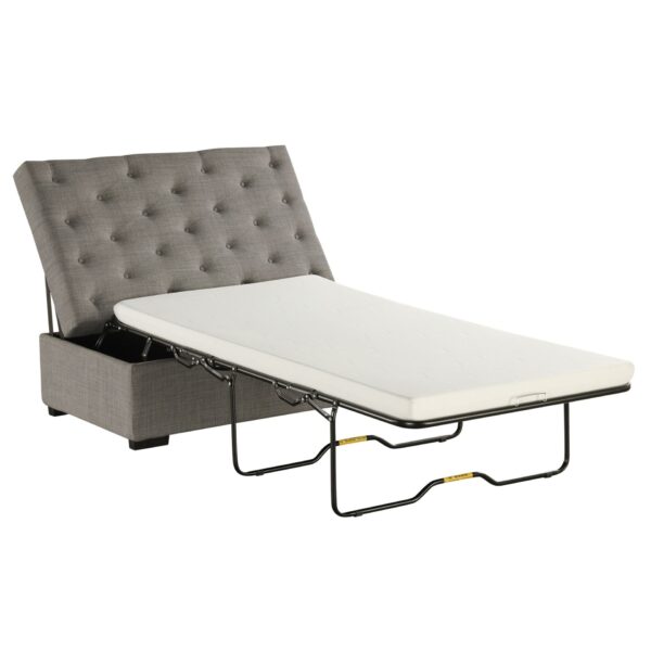 Convertible Ottoman Sleeper With Memory Mattress - Gray - Gray