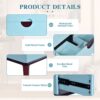 Bathroom Vanity Cabinet With Ceramic Sink Combo Set, Frame Modern Bathroom Storage Cabinet With 2 Drawers - Blue - Image 5