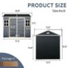 Resin Outdoor Storage Shed With Two-Window And Floor - Black - Image 4