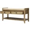Shoe Rack With Cushioned Seat And Drawers Multipurpose Entryway Storage Bench Wash - Gray Wash - Image 10